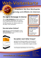 Web-Visitenkarte Flyer